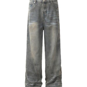 'District' High Street Distressed Jeans